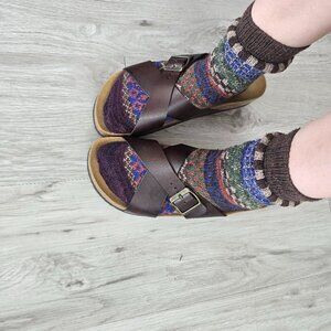 Plakton | brown leather neutral minimalist slide sandals | WMS 11.5